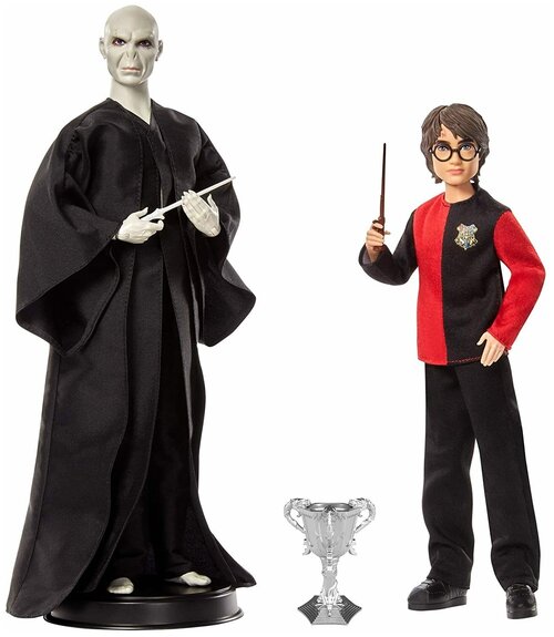 Набор кукол Mattel Harry Potter Гарри Поттер и Волан-де-Морт, 27 см, GNR38 черный