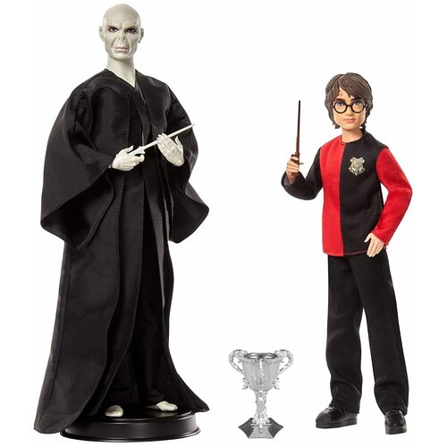 Набор кукол Mattel Harry Potter Гарри Поттер и Волан-де-Морт, 27 см, GNR38 черный