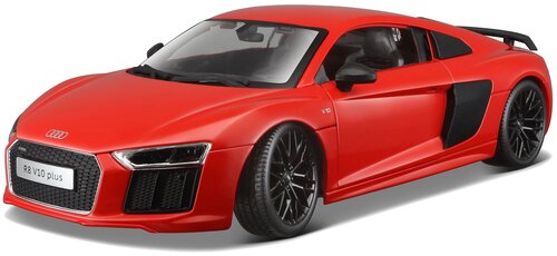 Легковой автомобиль Maisto Audi R8 V10 Plus (31513) 1:24, 21 см, красный