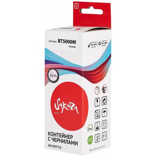 10 шт. Чернила совместимые Sakura BT5000M пурпурные, 100 мл, 10000 стр. для Brother (SIBT5000M)