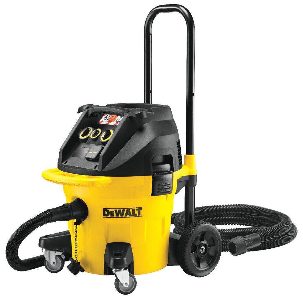 Профессиональный пылесос DeWALT DWV902M-QS, 1400 Вт, желтый/черный