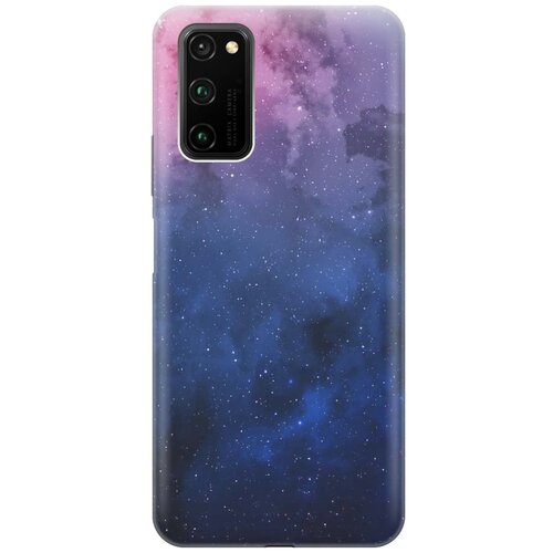 фото Ультратонкий силиконовый чехол-накладка для honor view 30 pro с принтом "звездное зарево" gosso