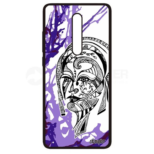 фото Чехол на телефон mi 9t, "портрет женщины" цветок трибал utaupia