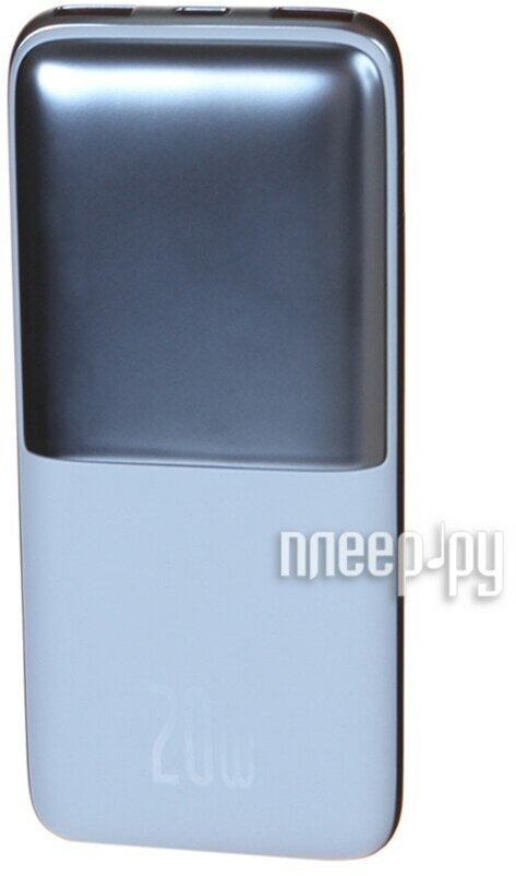Внешний аккумулятор Baseus Bipow Pro Digital Display Fast Charge Power Bank 10000mAh 20W Blue (С кабелем USB to Type-C 3A 0.3m Белый)