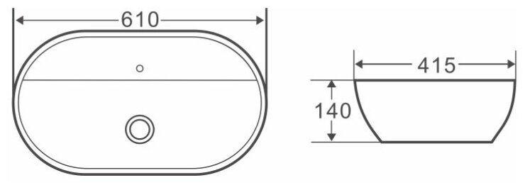 BelBagno Раковина накладная керамическая BB1346