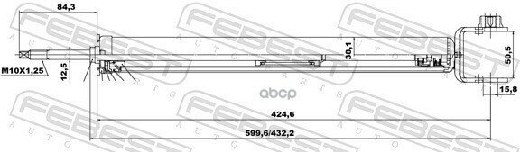 Амортизатор задний Febest 02650906R
