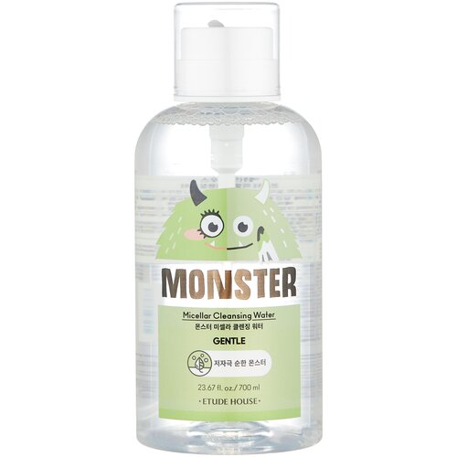 Купить Etude House мицеллярная вода для снятия макияжа с экстрактом алоэ Monster Micellar Cleansing Water, 700 мл