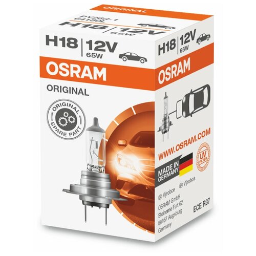 фото Лампа автомобильная osram h18 65w py26d-1 12v, 1шт, 64180l