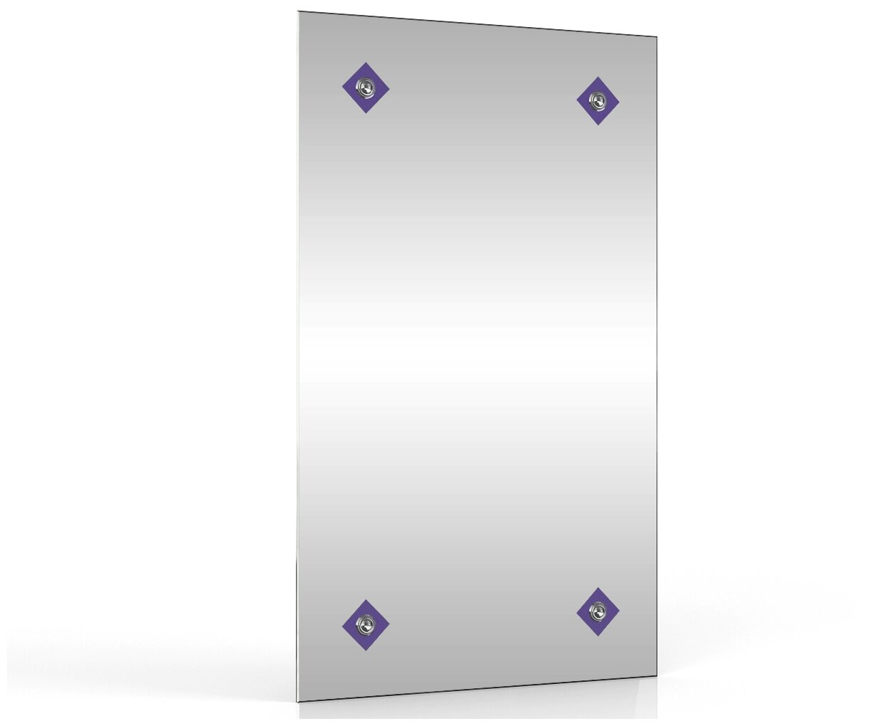 Зеркало 402С-4 синий, ШхВ 45х75 см., зеркало для ванной комнаты, горизонтальное или вертикальное крепление - фотография № 2