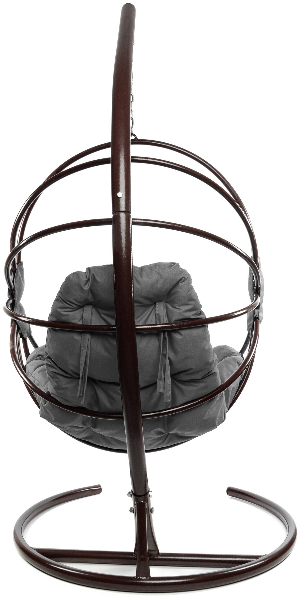 Подвесное кресло M-Group веер, разборный коричневый, серая подушка - фотография № 5