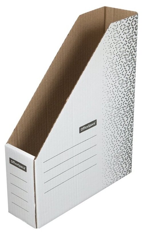 Накопитель-лоток архивный OfficeSpace из микрогофрокартона, "Standard", плотный, 75 мм, белый, 700 листов (264828)
