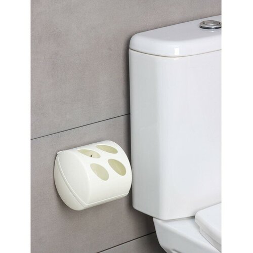 SUI Держатель для туалетной бумаги Keeplex Light, 13,4×13×12,4 см, цвет белое облако