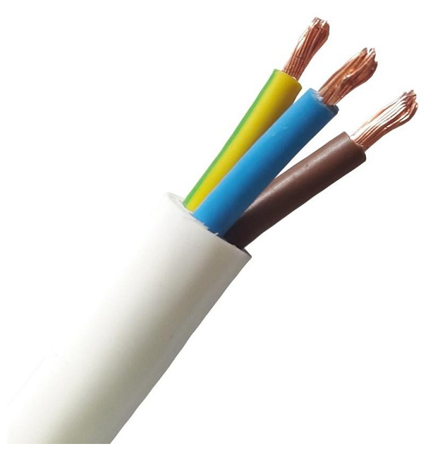 Провод Партнер-электро ПВСнгА-LS 3x1,5, ГОСТ, белый, 50м P021G-03NP05MC-B050WT