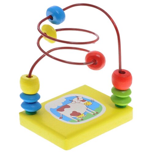Развивающая игрушка Alatoys Корова ЛБ1002, разноцветный детская развивающая деревянная игрушка пазл детские пальцы гибкие обучающие математические игрушки для детей деревянные игрушки с числа