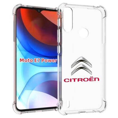 Чехол MyPads citroen-3 мужской для Motorola Moto E7 Power задняя-панель-накладка-бампер