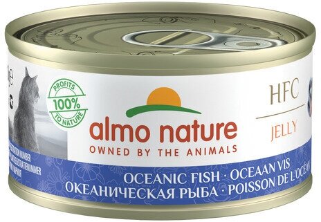 Almo Nature Консервы для Кошек с Океанической рыбой 75% мяса (HFC Adult Cat Oceanic Fish) 0,07 кг x 1 шт.