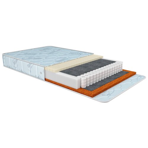 фото Матрас детский nuovita lago, пружинный, серебристый