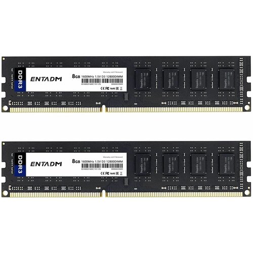 Оперативная память ENTADM DDR3 2x8GB 1600 МГц 1.5В