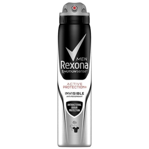 Антиперспирант аэрозоль REXONA Men Антибактериальный и невидимый на черном и белом, 150 мл