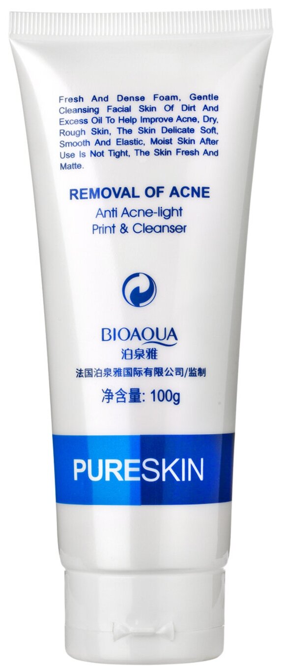 Пенка для умывания от акне BioAqua Pure Skin, 100гр - фото №2