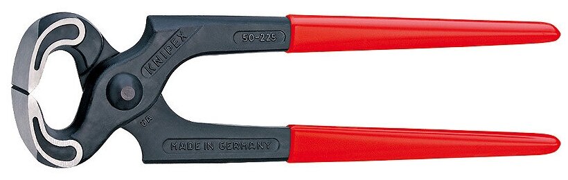 Кусачки торцевые плотницкие, 250 мм, фосфатированные, обливные ручки KNIPEX KN-5001250