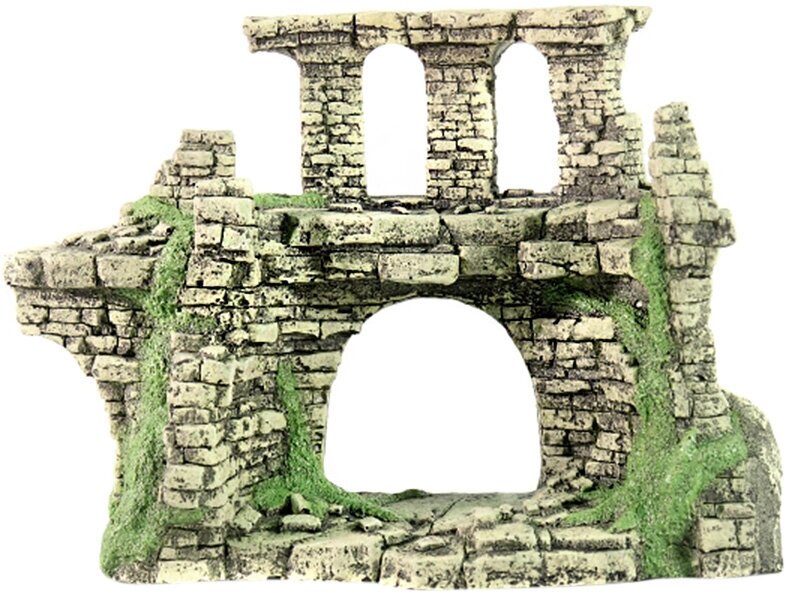 Грот для аквариума Крепость № 203 пластиковый 30 х 12 х 20 см DEKSI (1 шт)