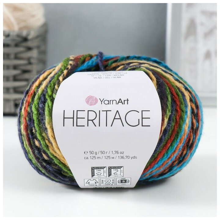 Пряжа "Heritage" 75% акрил, 25% шерсть 125м/50гр