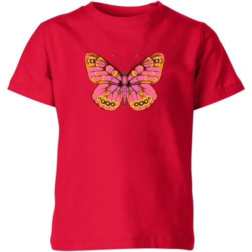 Футболка Us Basic, размер 4, красный мужская футболка розовая бабочка s синий