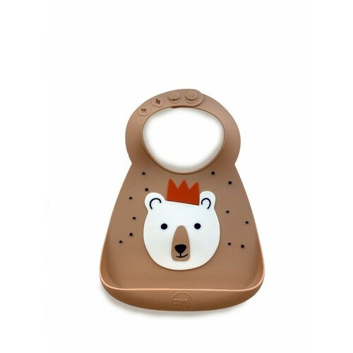 Нагрудник Make my day Baby Bib Bear with crown