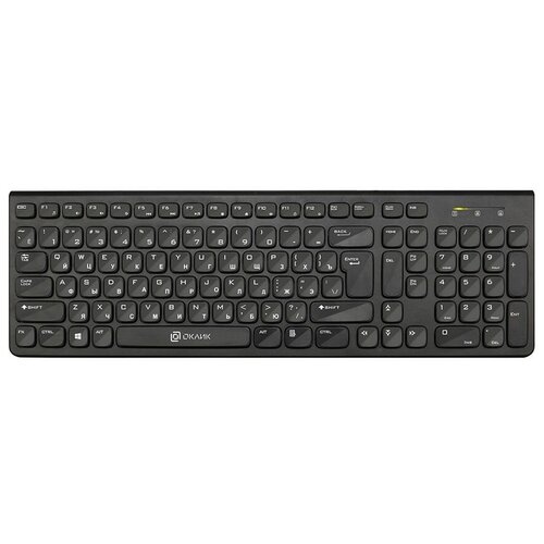 Клавиатура беспроводная для офиса для компьютера тонкая клавиатура черная оклик 199000₽
