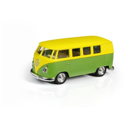 Машина металлическая RMZ City 1:32 Автобус инерционный Volkswagen Type 2 (T1) Transporter, цвет желт