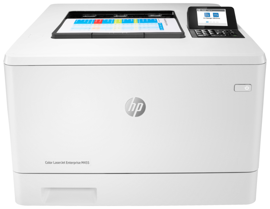 Принтер лазерный HP Color LaserJet Pro M455dn лазерный, цвет: белый [3pz95a] - фото №1