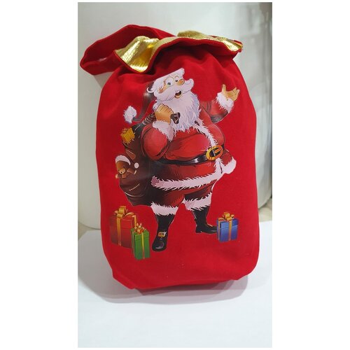 Мешок для подарка с Дедом Морозом 30х22