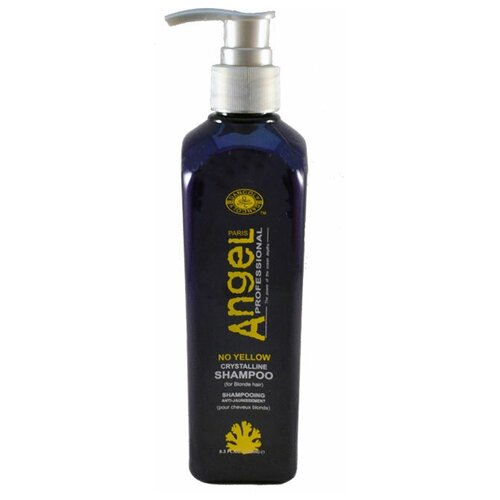 Купить Angel Professional Шампунь для нейтрализации желтизны для светлых волос No Yellow Crystalline Shampoo, 250 мл