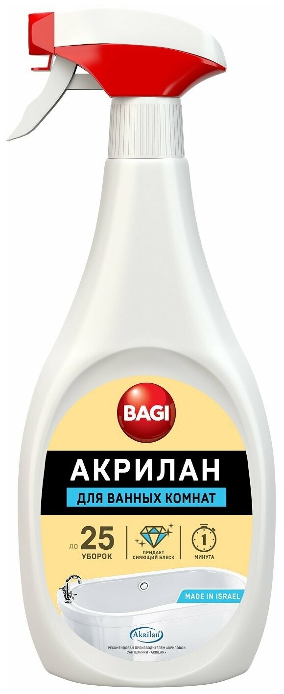 Пена для уборки ванной Акрилан Bagi, 400 мл, 400 г