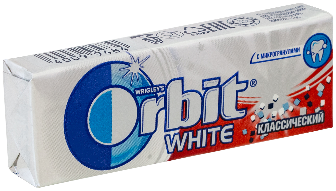 Orbit "White Классический" жевательная резинка без сахара, 10 пачек по 13,6 г - фотография № 2