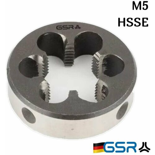 Плашка для нарезания резьбы круглая по нержавейке HSSE M5 00406170 GSR (Германия)