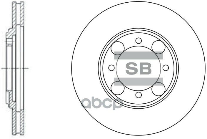 Sd1014_диск Тормозной Передний! Hyundai Elantra/Lantra 1.6-2.0/1.9Td 90> Sangsin brake арт. SD1014
