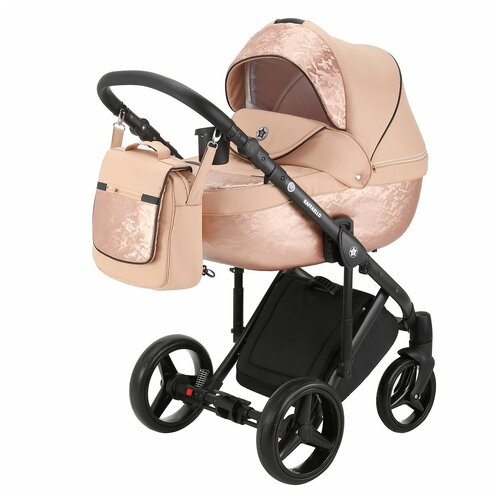 Коляска классическая 2 в 1 Be2Me Raffaello фиолетовый, серая рама