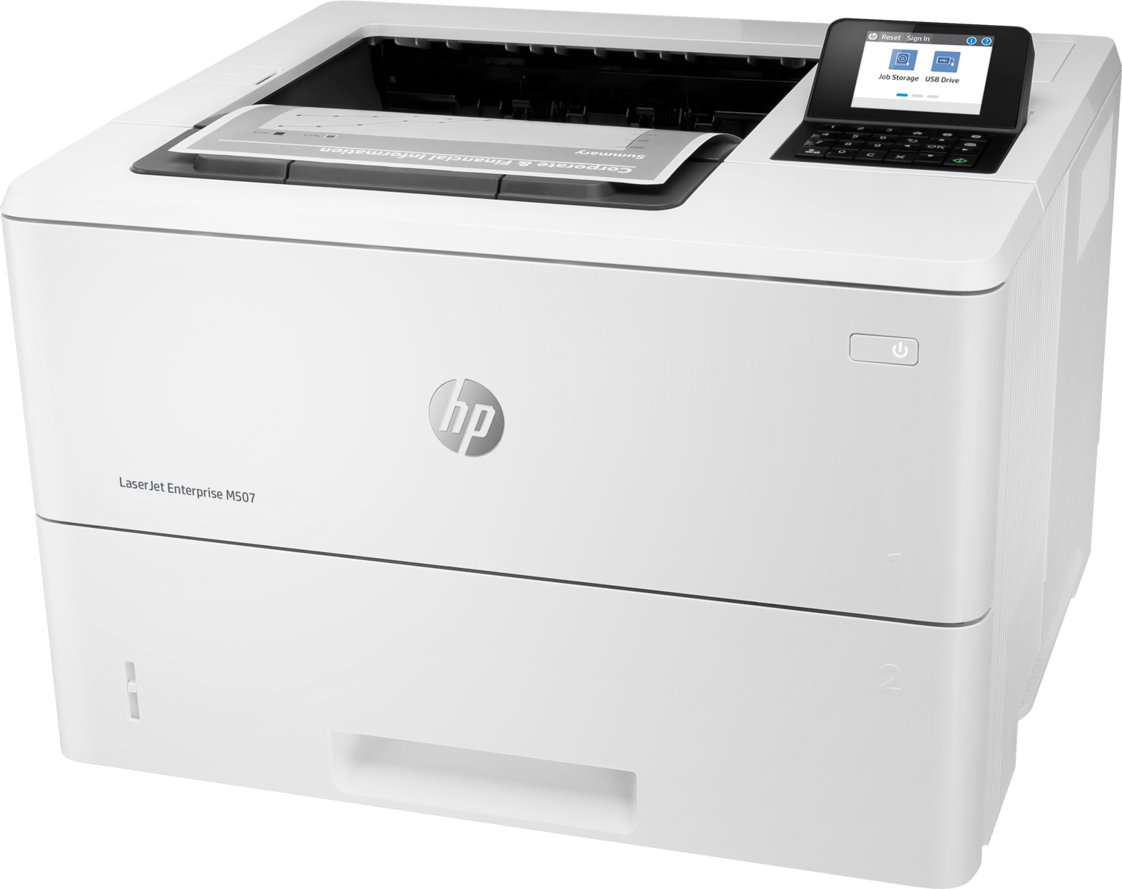Принтер лазерный HP LaserJet Enterprise M507x лазерный, цвет: белый [1pv88a] - фото №7
