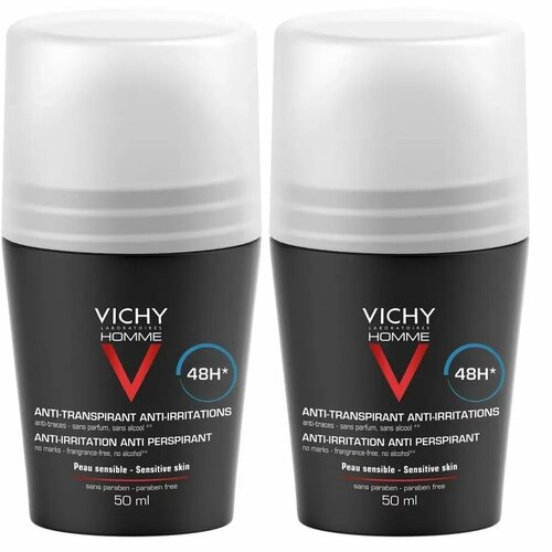 Vichy Homme Дезодорант мужской для чувствительной кожи 48 часов 50мл №2 дуопак