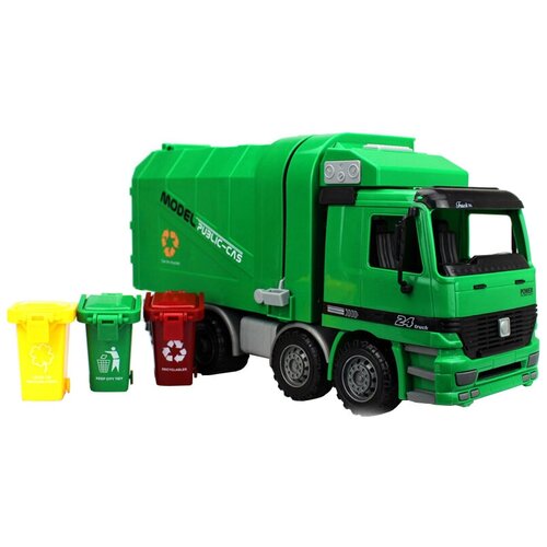 Shantou Gepai 9998-17 1:22, 36.3 см, зеленый машина инерционная мусоровоз wy309s