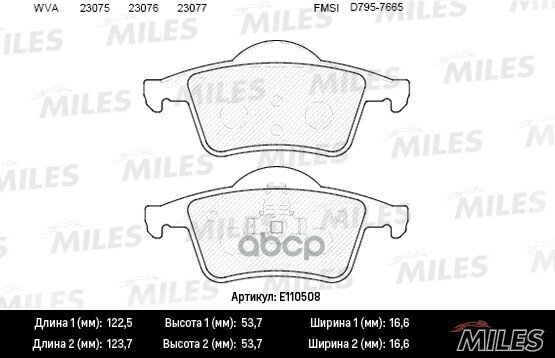 Колодки Тормозные Задние (Смесь Semi-Metallic) Volvo S60 00-/S80 98-06/V70 97-/Xc70 97- (Trw Gdb1389) E110508 Miles арт. E110508