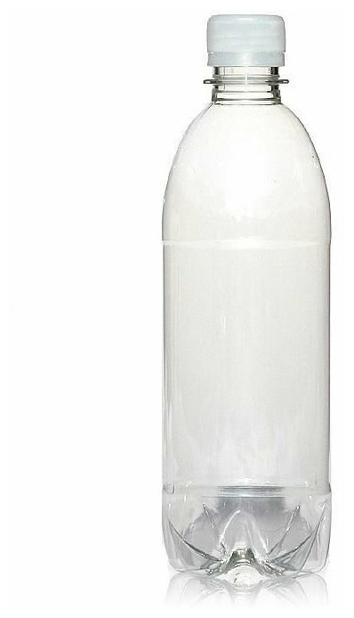Бутылка ПЭТ с узким горлом, 0.5 л прозрачная с крышкой, 135 шт.