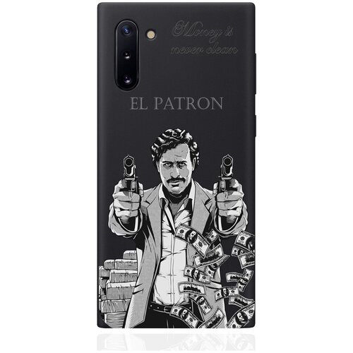 черный силиконовый чехол musthavecase для samsung galaxy a53 el patron pablo escobar пабло эскобар для самсунг галакси а53 Черный силиконовый чехол MustHaveCase для Samsung Galaxy Note 10 El Patron Pablo Escobar/ Пабло Эскобар