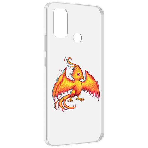 Чехол MyPads огненная-птичка для UleFone Note 10P / Note 10 задняя-панель-накладка-бампер