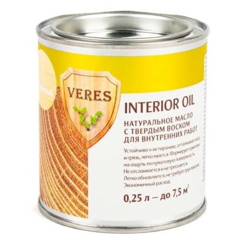 VERES масло для внутр. Работ OIL INTERIOR № 2 сосна 0,25 Л 1/6 52292