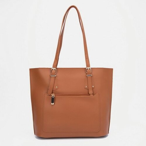 фото Сумка шоппер сима-ленд, коричневый сима-лэнд