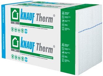 Пенополистирол Knauf Therm Дом 1000x600x50мм (1 лист). Позволяет создать комфортный микроклимат в помещении, уменьшить расходы на отопление и сохранить тепло в холодное время года