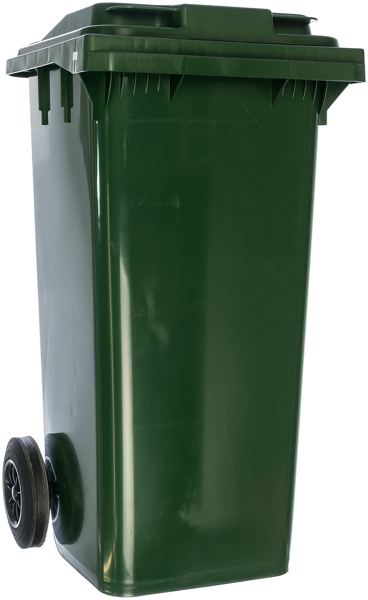 Контейнер для мусора пластиковый 120 л с крышкой - фотография № 1